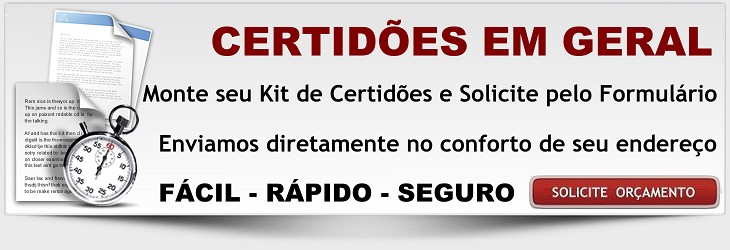 Solicite j suas Certides Conosco e receba em seu endereo.